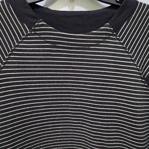 Lululemon Striped Sweatshirt Black White Long Sleeve Soft Lightweight Pullover - Picture 2 of 7
